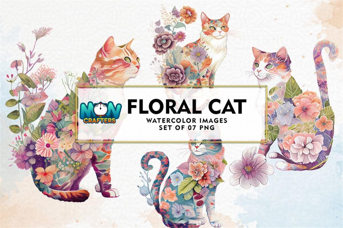 floral-cat-watercolor-sublimation