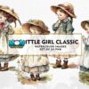 little-girl-classic-watercolor-clipart