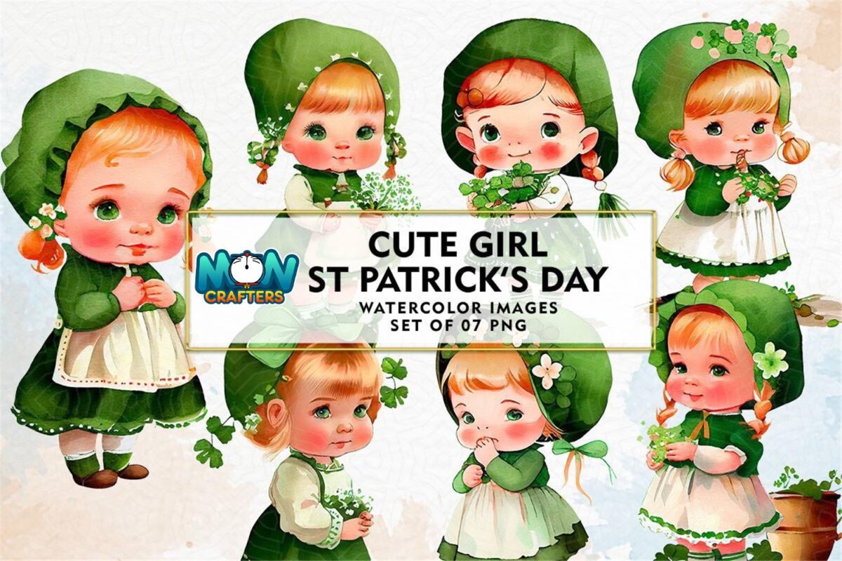 cute-girl-st-patrick-day-watercolor