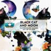 black-cat-and-moon-watercolor-clipart