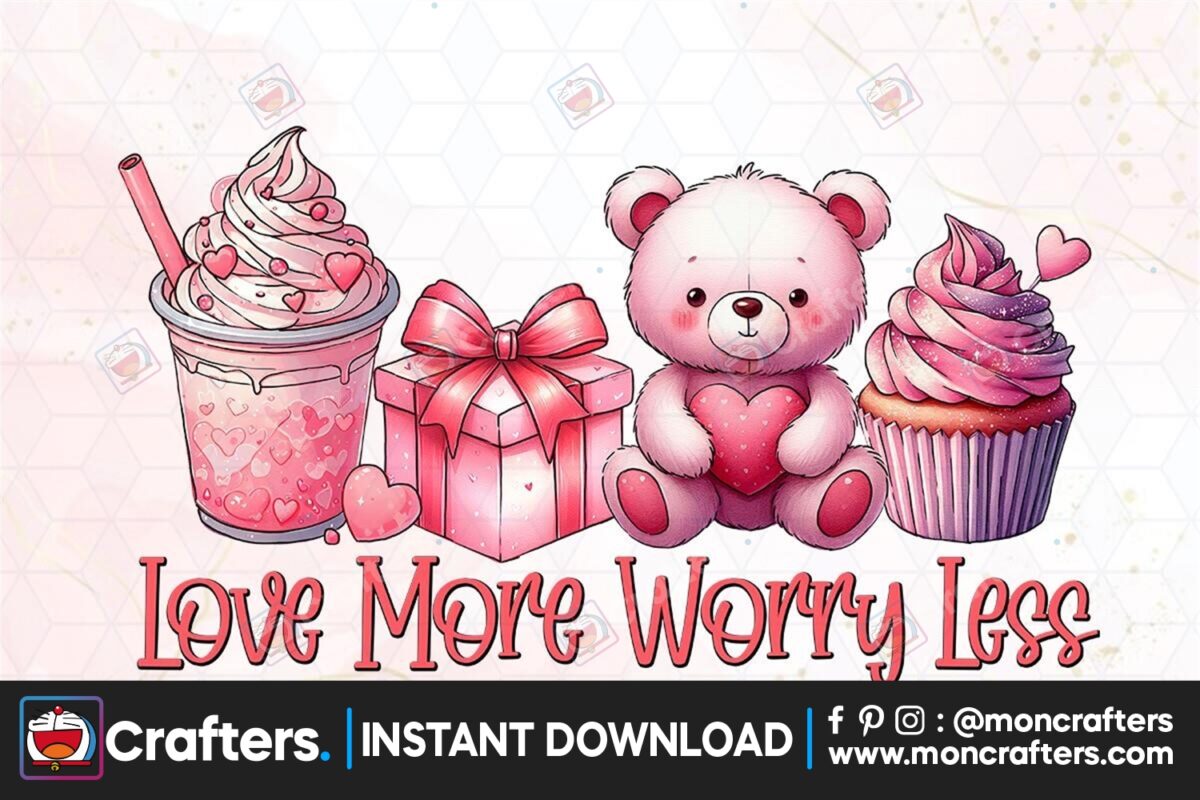 love-more-worry-less-sublimation-clipart
