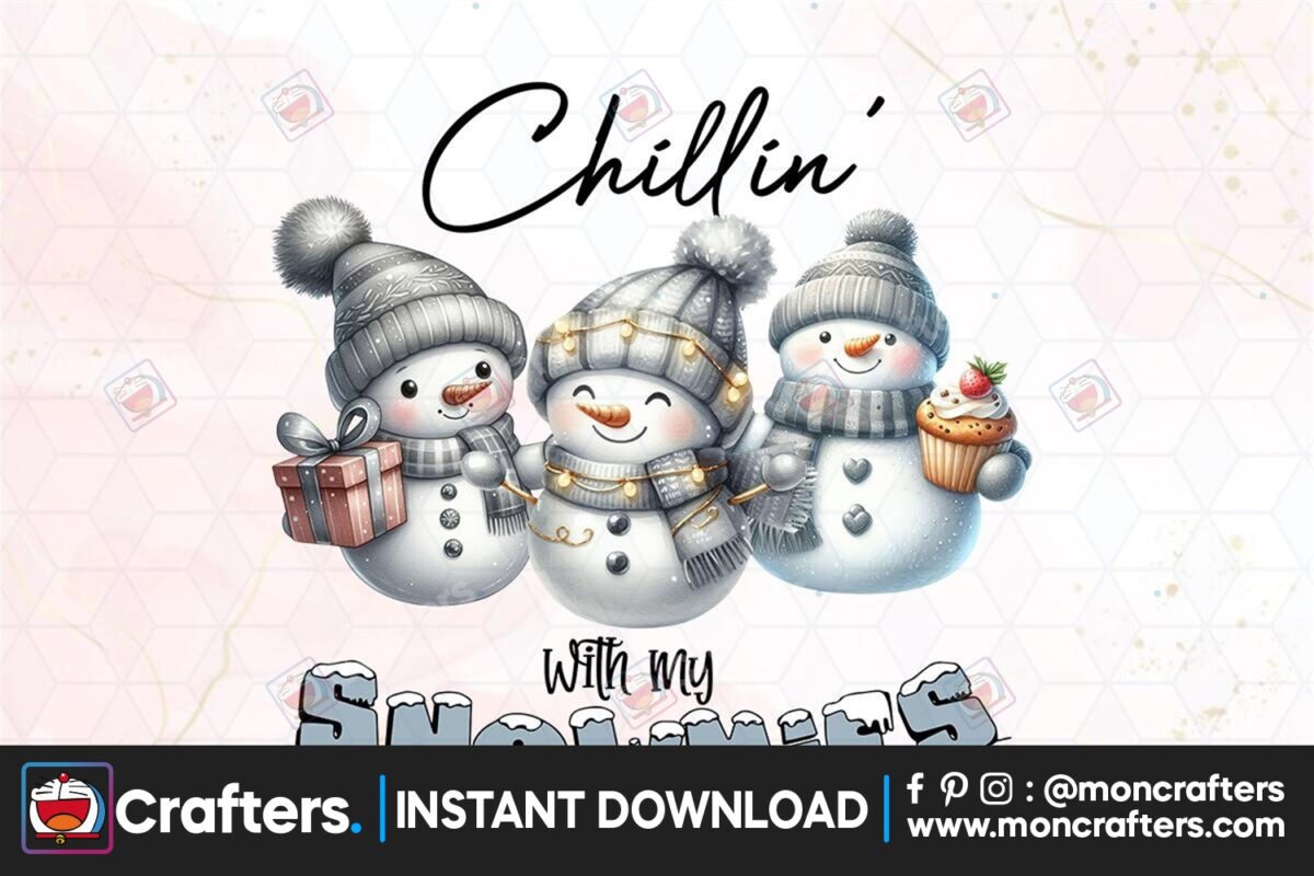 chillin-with-my-snowmies-clipart-png