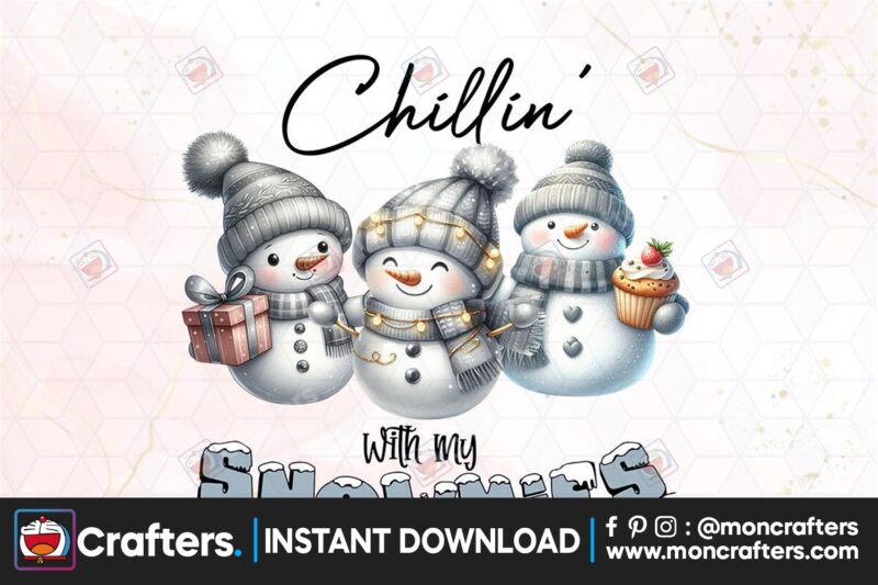 chillin-with-my-snowmies-clipart-png