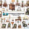 victorian-furniture-clipart-set