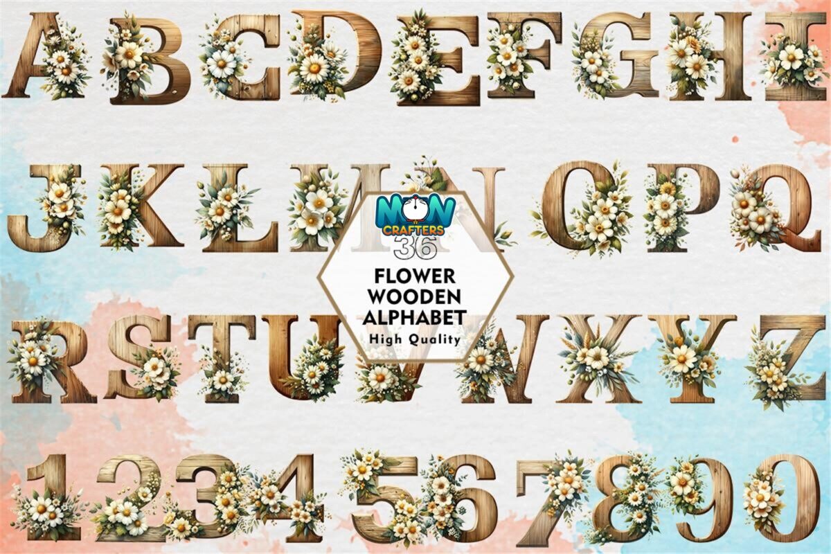 flower-wooden-alphabet-clipart-png