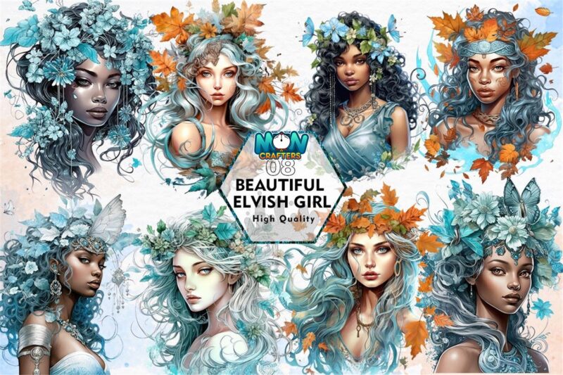 beautiful-elvish-girl-watercolor-clipart
