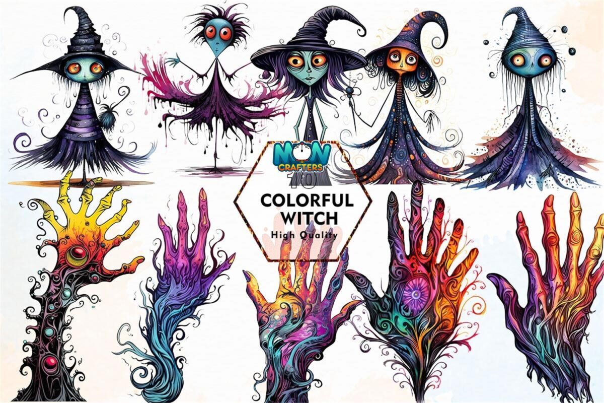 colorful-witch-sublimation-clipart-png