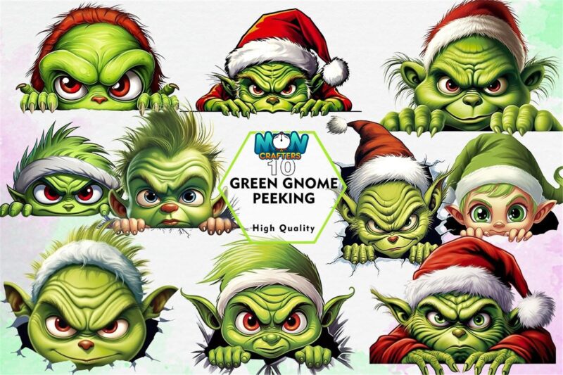 green-gnome-peeking-sublimation-clipart