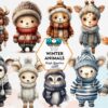 winter-animals-sublimation-clipart-png