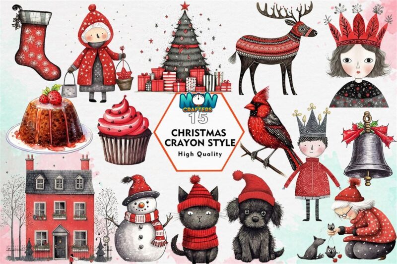 christmas-crayon-style-clipart-png