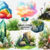 grass-stone-clouds-sublimation-clipart