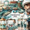 turquoise-vintage-sailor-clipart-png