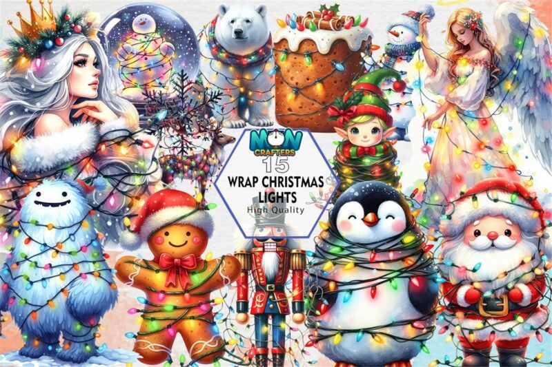 wrap-christmas-lights-clipart-png