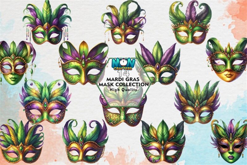 mardi-gras-mask-collection-clipart-png