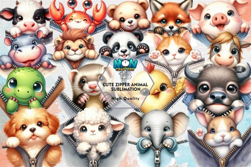 cute-zipper-animal-sublimation-clipart