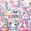 lovable-unicorn-sublimation-clipart-png