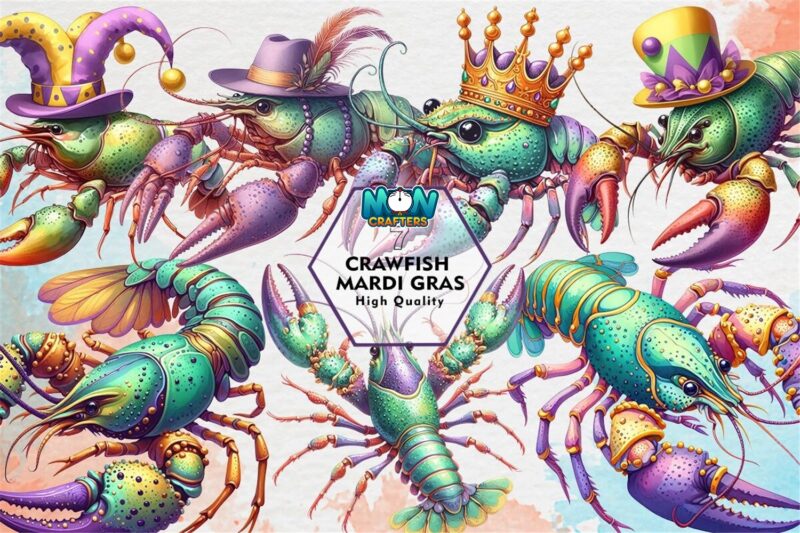 crawfish-mardi-gras-sublimation-clipart