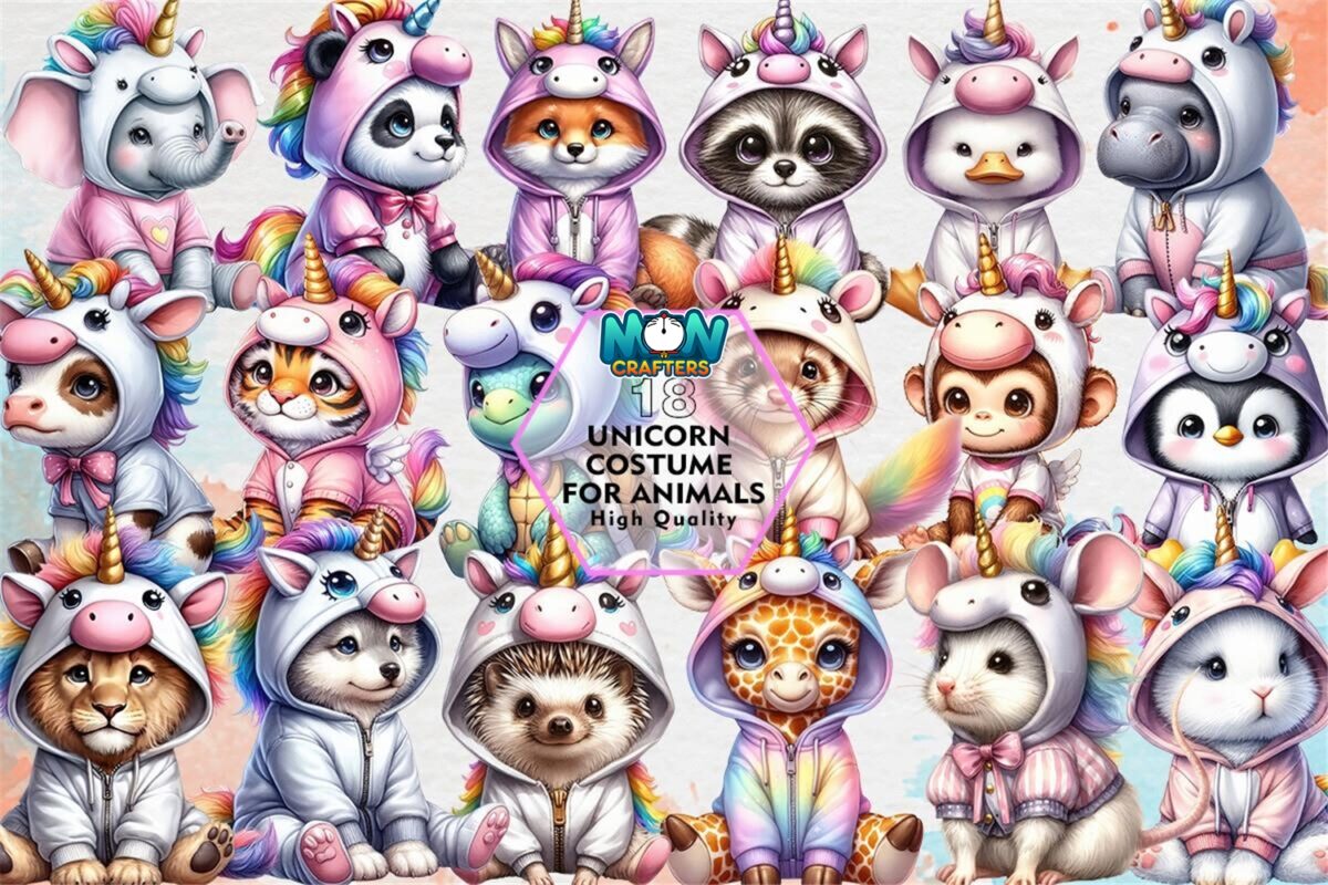 unicorn-costume-for-animals-clipart-png