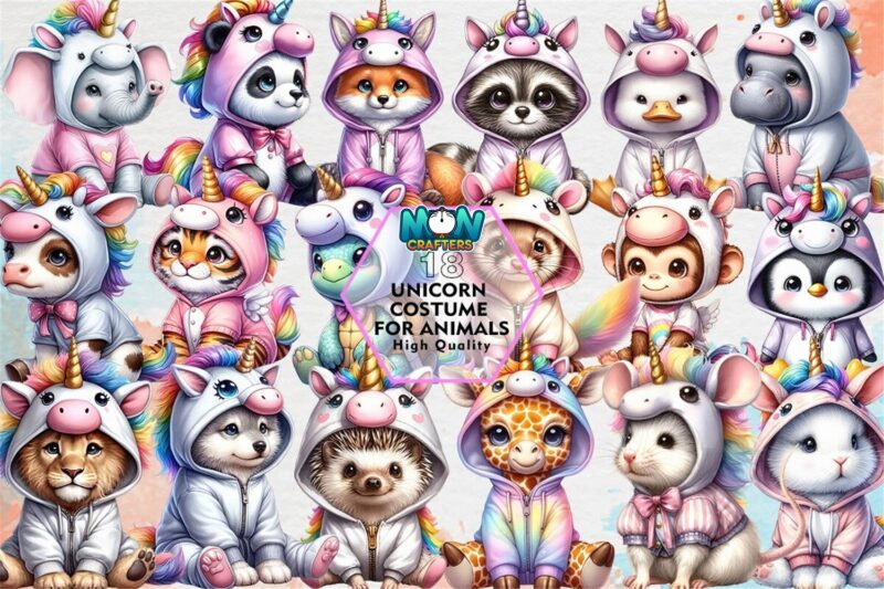 unicorn-costume-for-animals-clipart-png