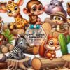 funny-safari-animals-sublimation-clipart