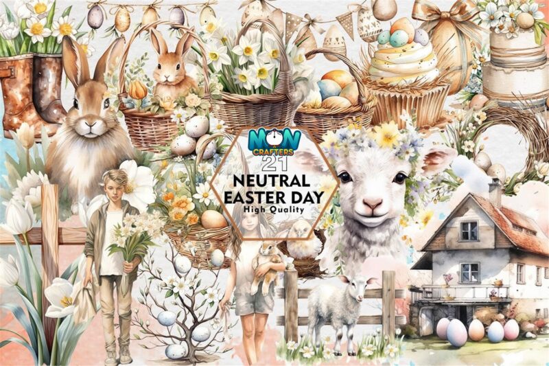 neutral-easter-day-sublimation-clipart