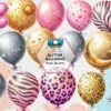 glitter-balloons-sublimation-clipart-png