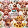 highland-cow-floral-sublimation-clipart