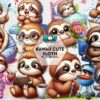kawaii-cute-sloth-sublimation-clipart