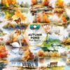 autumn-pond-sublimation-clipart-png