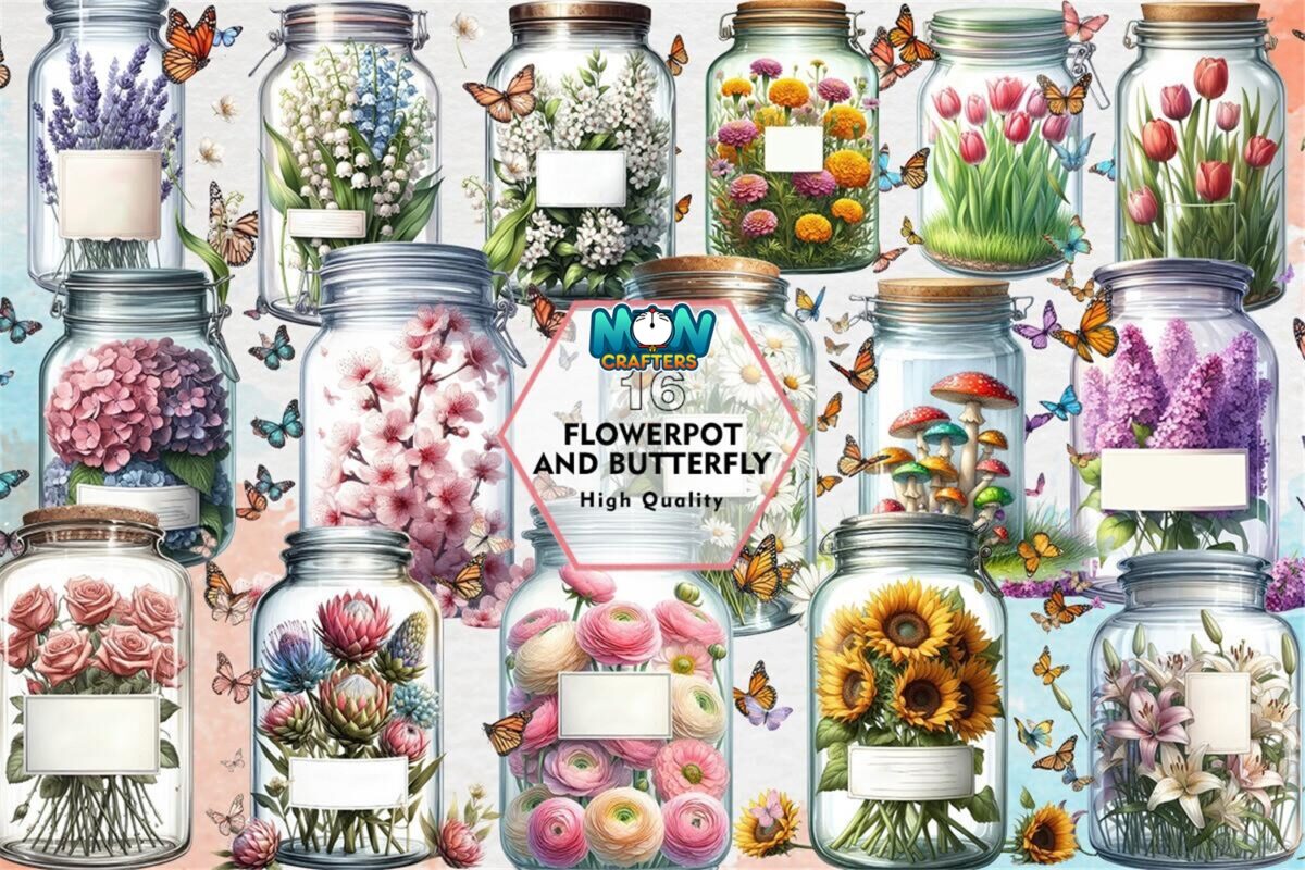 flowerpot-and-butterfly-clipart-png