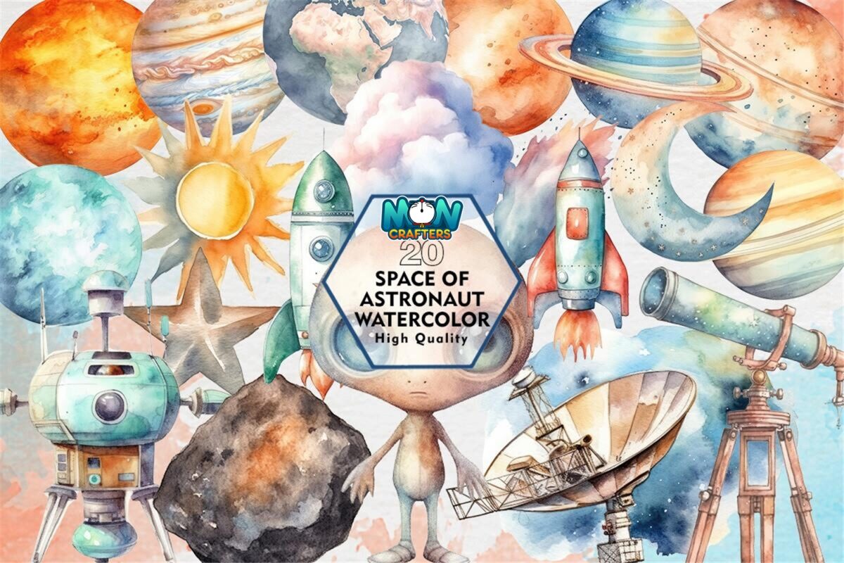 space-of-astronaut-watercolor