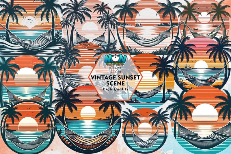 vintage-sunset-scene-clipart-png