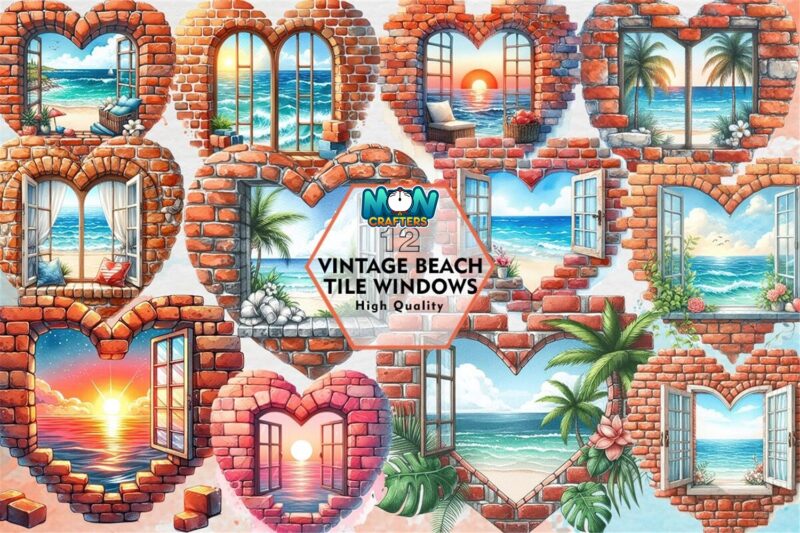 vintage-beach-tile-windows-clipart-png