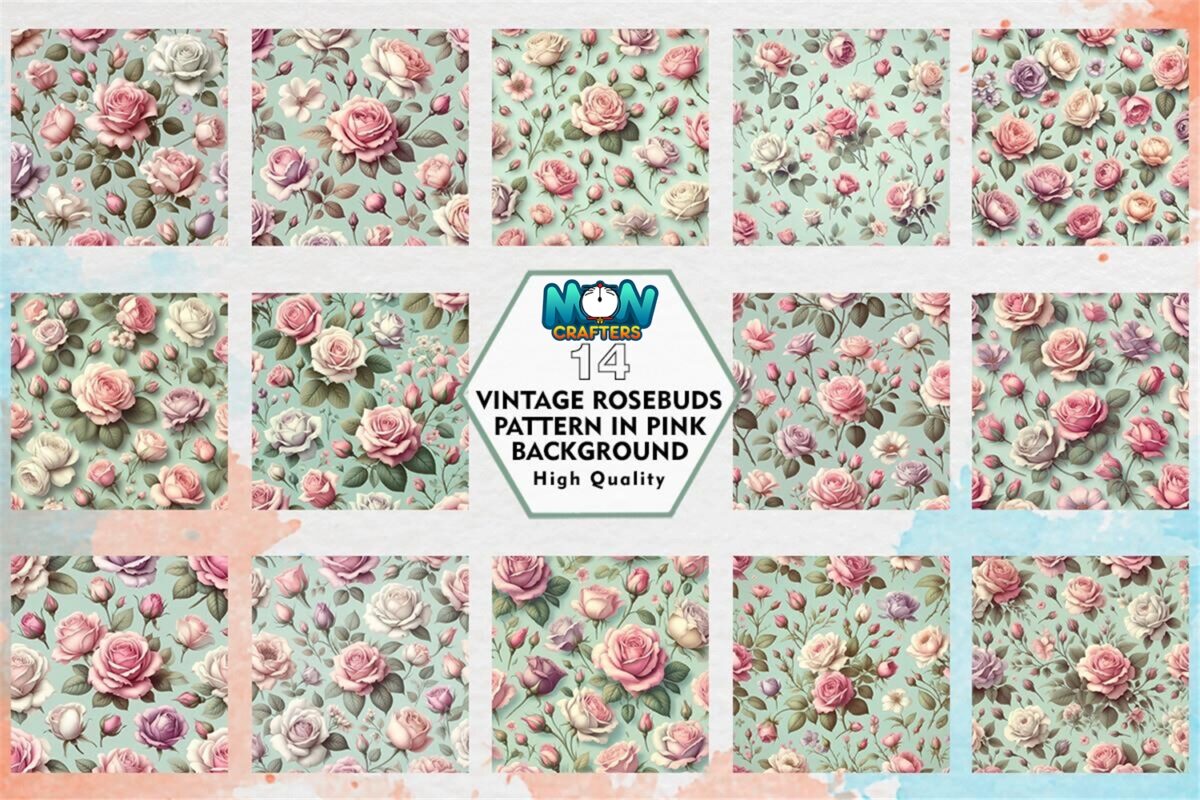 vintage-rosebuds-pattern-in-pink