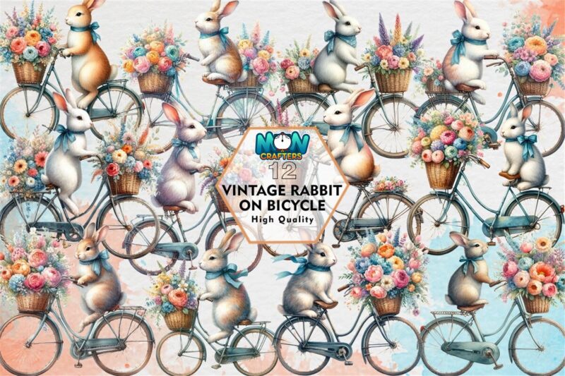 vintage-rabbit-on-bicycle-clipart-png