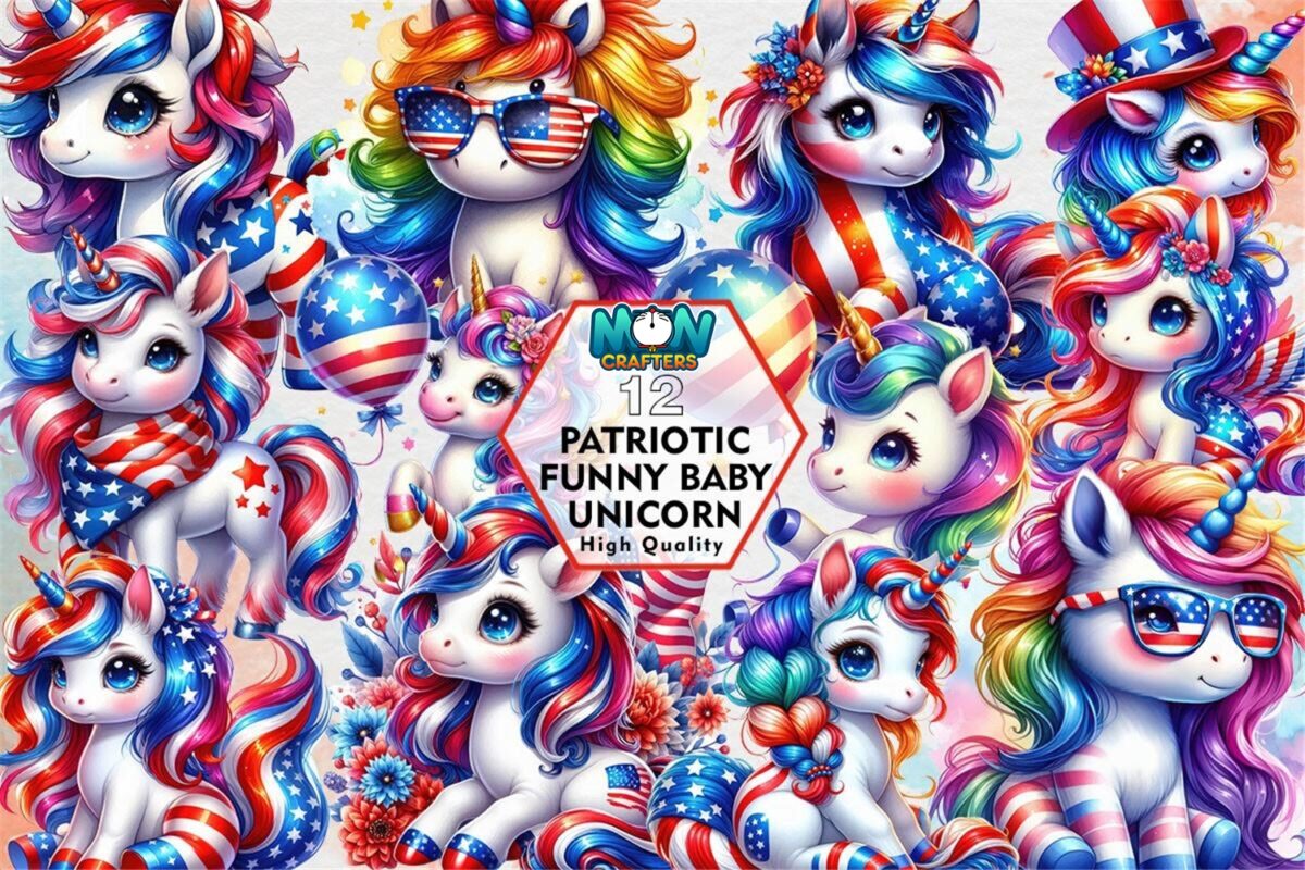 patriotic-funny-baby-unicorn-clipart-png