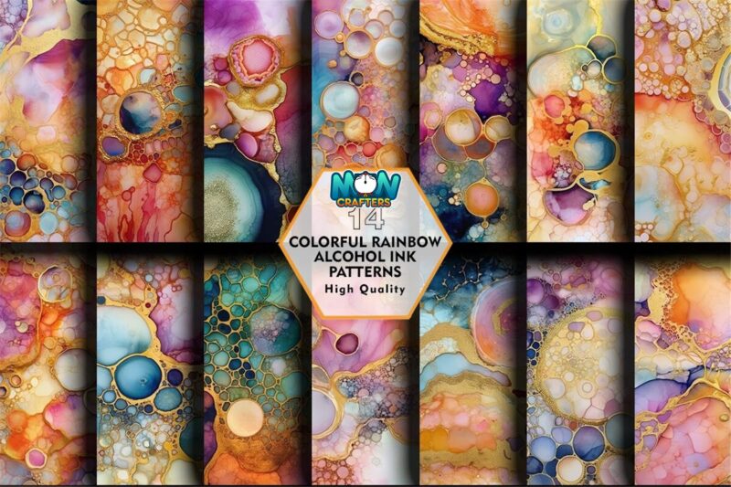 colorful-rainbow-alcohol-ink-patterns