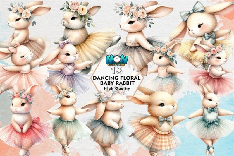 dancing-floral-baby-rabbit-clipart-png