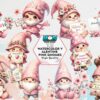 watercolor-valentine-pink-gnomes-clipart