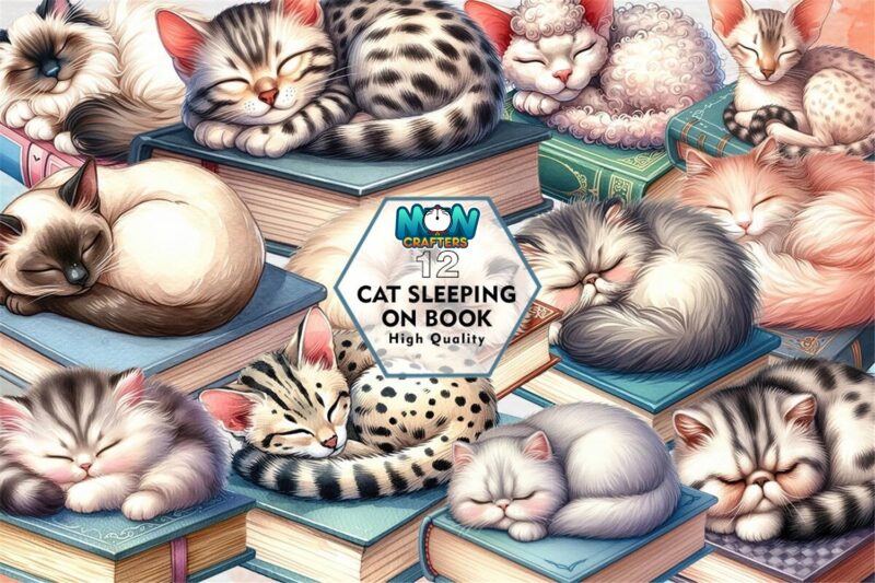 cat-sleeping-on-book-clipart-png