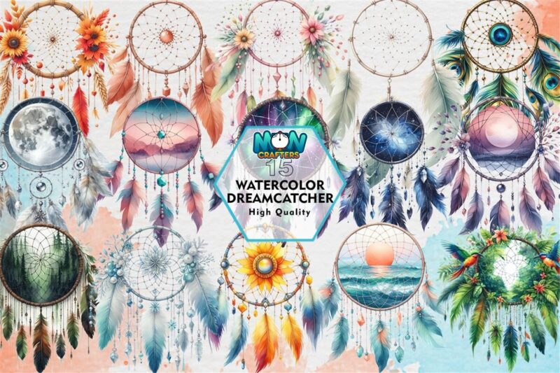 watercolor-dreamcatcher-clipart-png