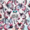 black-pink-butterflies-collection