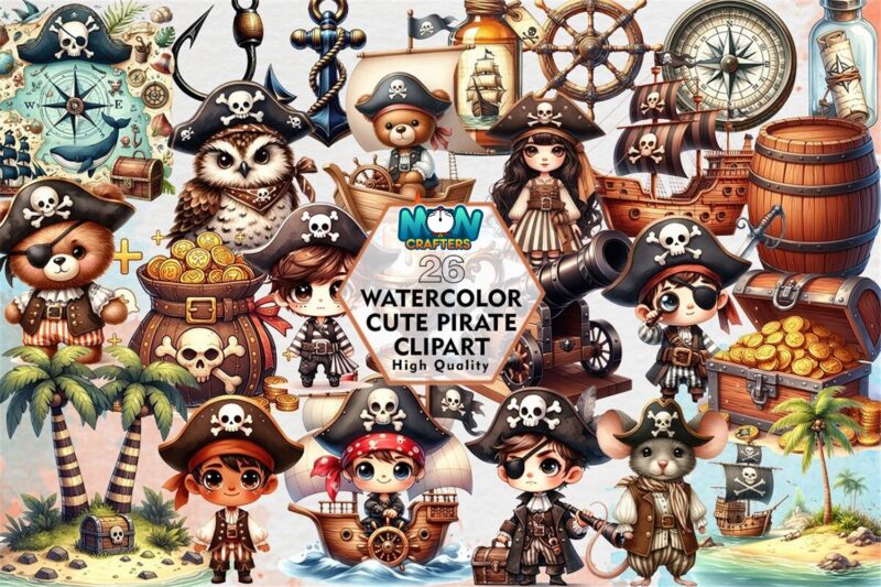 watercolor-cute-pirate-clipart-png
