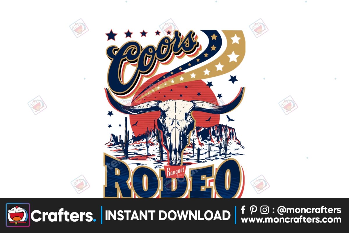western-png-coors-and-rodeo-bull-skull-design-sublimation-western-design-png