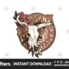 cant-be-tamed-png-western-png-skull-cow-floral-png