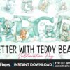 watercolor-letter-with-teddy-bear
