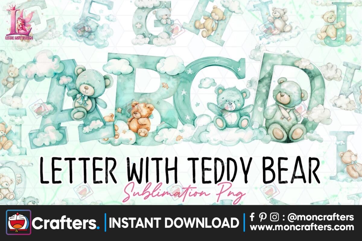 watercolor-letter-with-teddy-bear