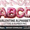 valentine-alphabet-donut-clipart-png
