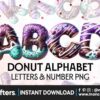 donut-sprinkles-alpha-set-clipart-png