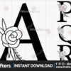 rose-floral-alphabet-svgfloral-font-svg